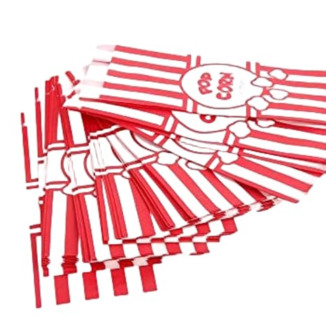 200pcs Paper Popcorn Bags - 1 oz Popcorn Bags Bulk Popcorn Machine Accessories for Movie Nights Theaters Carnival Party