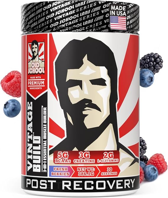 Old School Labs Vintage Build Post-Workout Recovery Powder, Fresh Berries