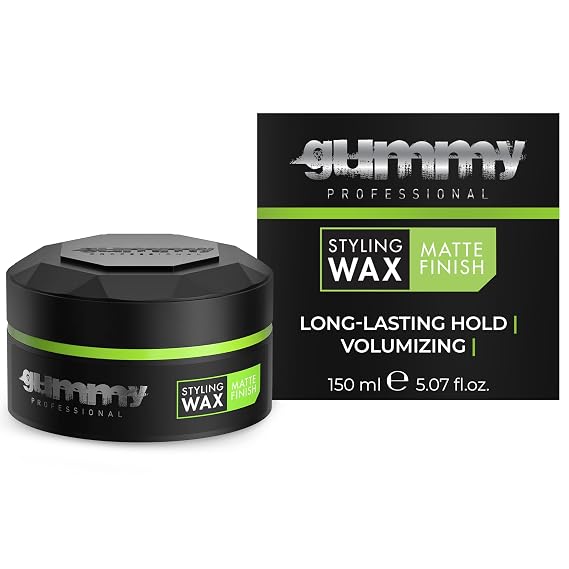 Gummy Professional Hair Styling Wax for Men & Women - Strong Hold Matte Finish - Flexible Hair Product for Long-Lasting Hold, Grooming, and Texturizing w/Professional Salon-Quality Finish 150ml