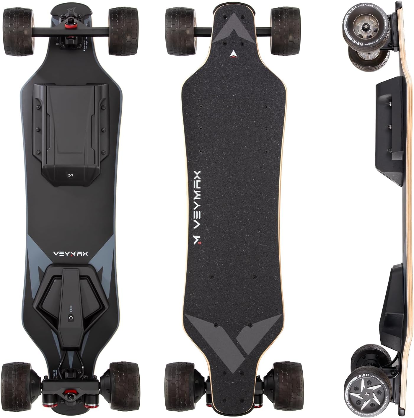 VeyMax Roadster X4S Electric Skateboard with Remote, 18 Miles Range and 29 Mph Top Speed, 550Wx2 Hub Motor, Electric Longboard for Adults ＆ Teens Beginners