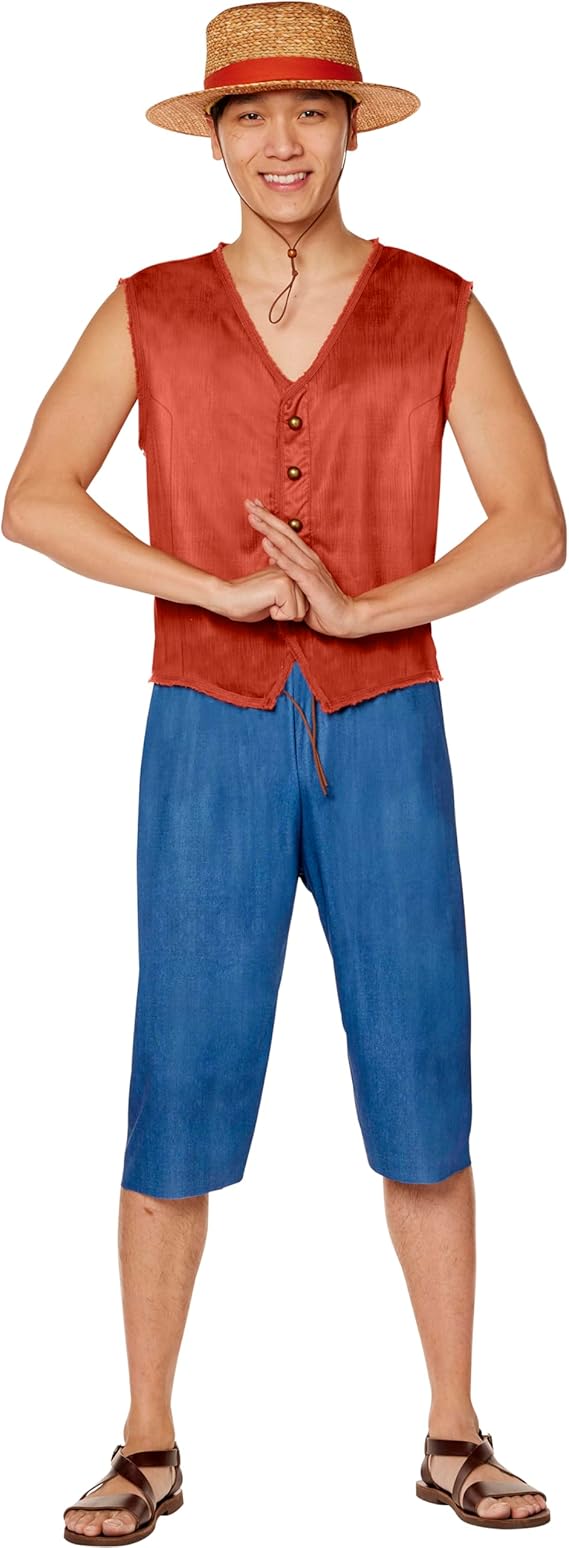 InSpirit Designs One Piece Adult Monkey D. Luffy Costume | Officially licensed | One Piece Live Action | Anime Costumes