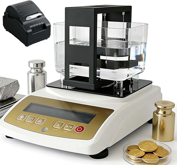 Gold Purity Tester Machine, Gold K Value Tester, Silver Testing Kit, Silver Density Meter, Precious Metals Testing Machine Precious Metal Analyzer, Golds Purity Test Machines(W/Printer,XF3203K)