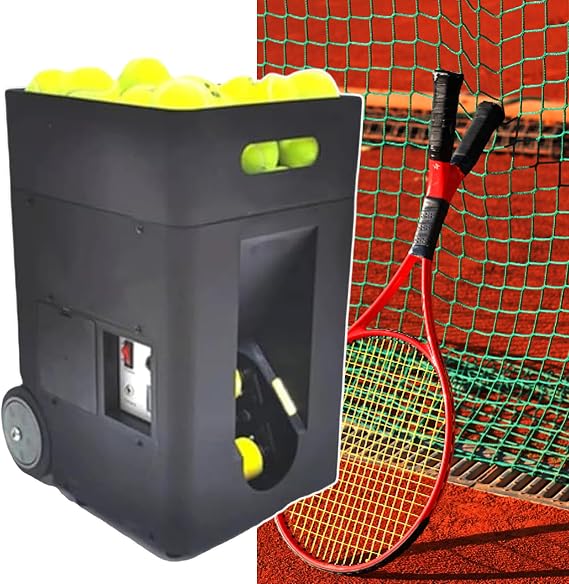 Mobile Tennis Ball Machine, Automatic Tennis Ball Launcher, Remote Control & App, Adjustable Height Topspin and Backspin Practice Machine, for Beginners & Aldult Indoor Or Outdoor Use