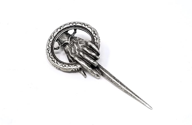 Hand of the King Queen Brooch from GoT - Antique Gold or Silver Plated Metal Pin