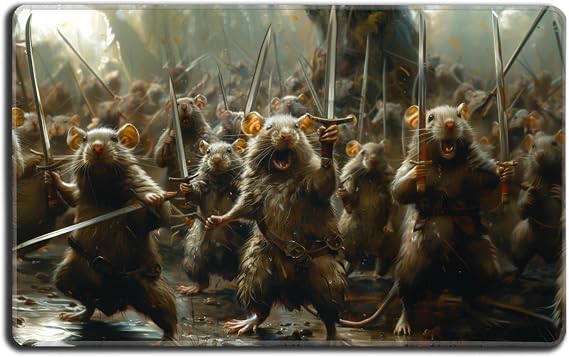 Card Game Playmat - Premium Stitched Edge - Perfect for MTG Commander Decks (Rat Colony)