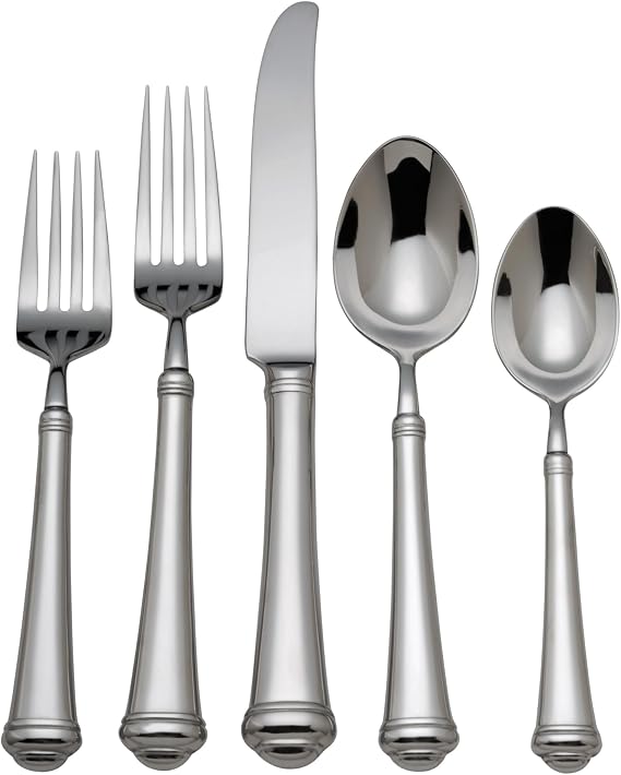 Reed & Barton Allora 5-Piece 18/10 Silverware Set for 1, Flatware