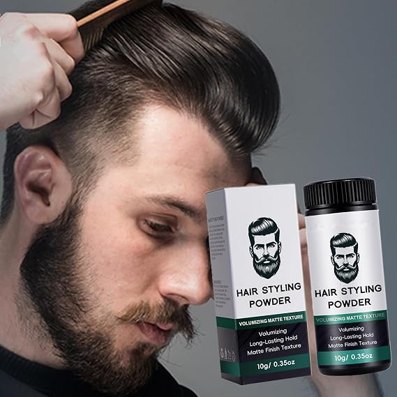 Texture Powder for Men, 2024 Upgraded Hair Styling Texturizing Powder for Men, Hair Styling Powder for Volumizing Hair Styling, Natural Matte Hairstyle, Easy to Apply, Better