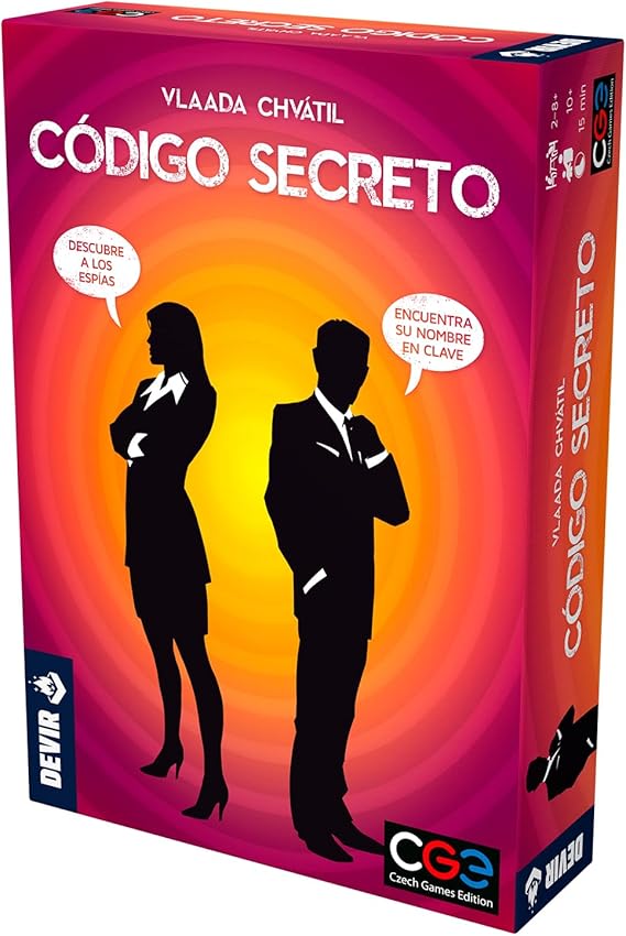 Devir - Codigo Secreto, Team Strategy Board Game, Party Word Association & Deduction Game for Teens, Adults & Friends, Ages 14+, 28 Players, 15 Playtime (Spanish Version)
