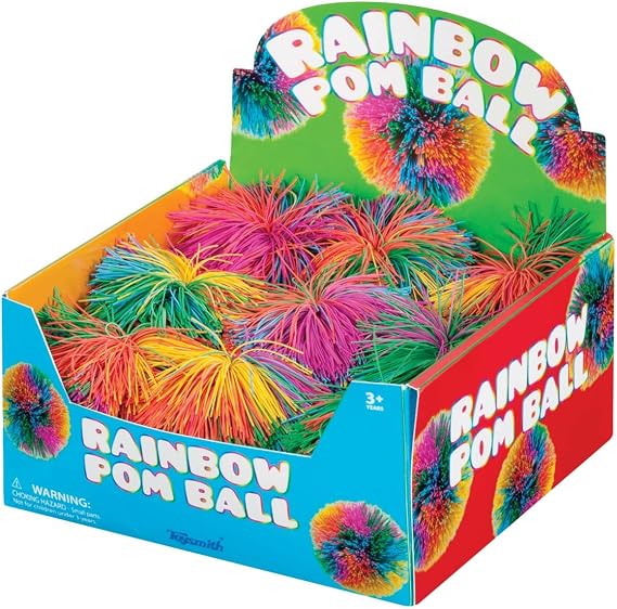 Toysmith Rainbow Pom Ball