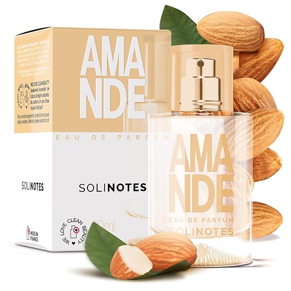 Solinotes Almond Eau de Parfum, Vanilla & Tonka, for Women & Men, 1.7 Fl Oz