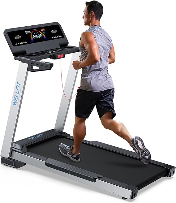 WELLFIT Treadmill for Home, 2 Level Incline Heavy Duty Treadmills