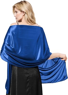 MUQU Women Shawls and Wraps for Evening Dresses Wedding Lightweight Soft Sheer Crepe Shawl