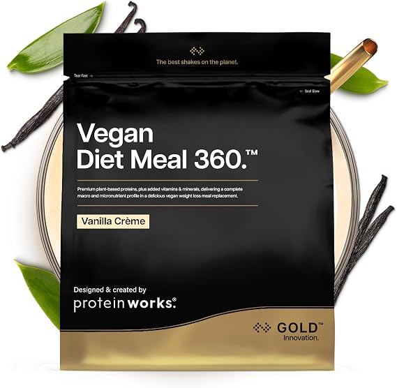 Protein Works | Vegan Diet Meal 360 - Gold, Vanilla Crème, 15 Meals, 1kg