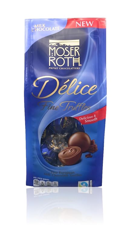 Moser Roth Delice Fine Chocolate Truffles (Pack of 1, Milk Chocolate)