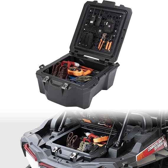 KEMIMOTO UTV Rear Cargo Storage Box Compatible with 2014-2023 Polaris RZR