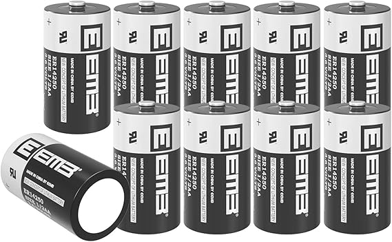 EEMB 1/2AA 3.6 Volt LS 14250 1200mAh Lithium Battery ER14250 10 Pack