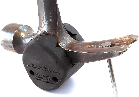 Hammer Accessory - Black, Fits Any Size Claw Hammer, Adds Leverage & Control for Prying, Soft-Face for Non-Marring Hammering, 0.075 kg