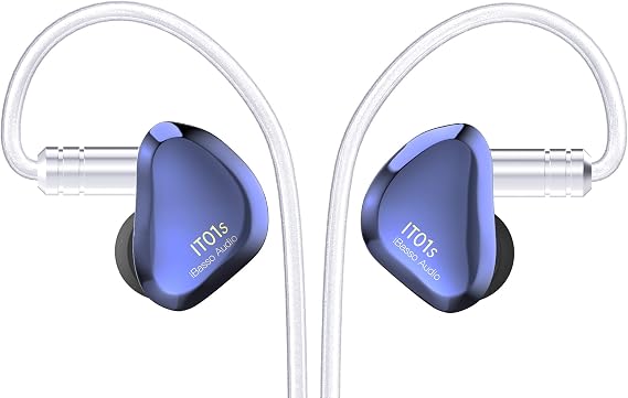 iBasso IT01s Audiophile in-Ear Monitors with DiNaTT Dynamic Driver (Blue Mist)