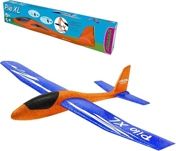 Jamara 460485 Foam Glider 2-in-1 Pilo XL Super Light (160 g), Almost Indestructible, Height Guide for looping or Sliding Flight, 86 cm Span, Orange