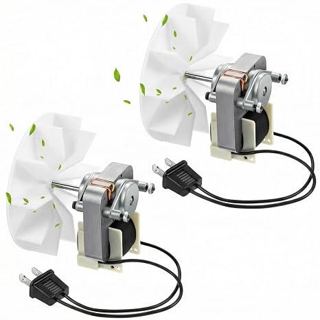 2 Pieces Universal Bathroom Vent Exhaust Fan Motor, 50CFM 120V Replacement Electric Motors Kit Compatible with Broan-NuTone, 0.65A 60Hz Bathroom Exhaust Fan Motor with Blower Wheel