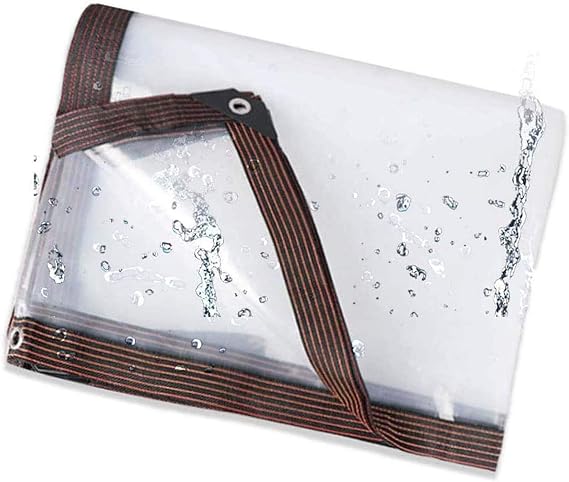 Clear Tarps Heavy Duty Waterproof 7x10 Feet, Transparent Tarp Waterproof with Grommets, Tarpaulin Cover Waterproof, Rip and Tear Proof - for Roof Camping Outdoor
