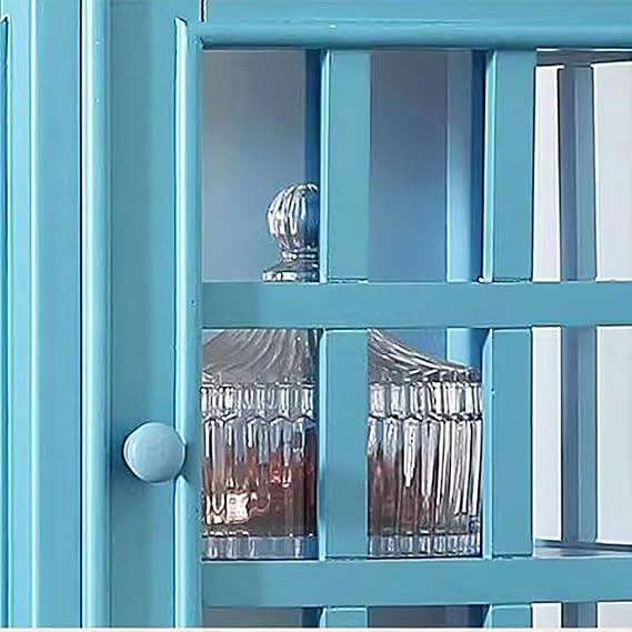 5 Tier Telephone Booth Bookshelf, Phone Booth Storage Cabinet Organizer Display Bookshelf, Acrylic Door Wood Cute Floor Standing Bookcase(14" D x 14" W x 44" H, White)