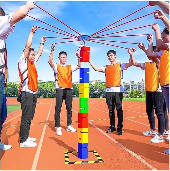 Field Day Games Set for Young Adults,Outdoor Activities Family Get Together Games,Birthday Party Fun Games (Color : Yellow, Size : 8PCS)
