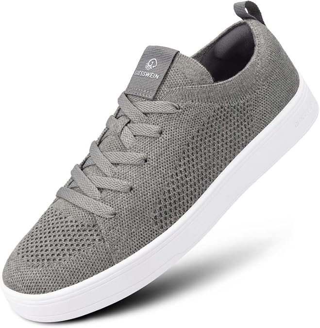 GIESSWEIN Men’s Merino Wool Trainers Low Top Knitted Trainers with 3D Stretch Super Light Lace-Up Sports Shoes Casual Shoes