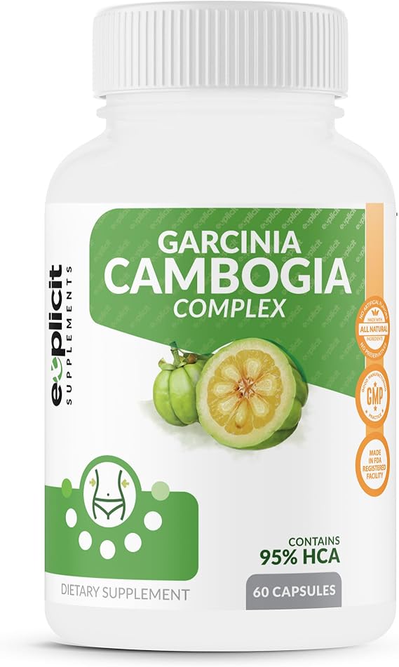 Garcinia Cambogia 95% HCA Natural, Simple & Pure Weight Loss Supplement Max Strength 1400mg 1 Month