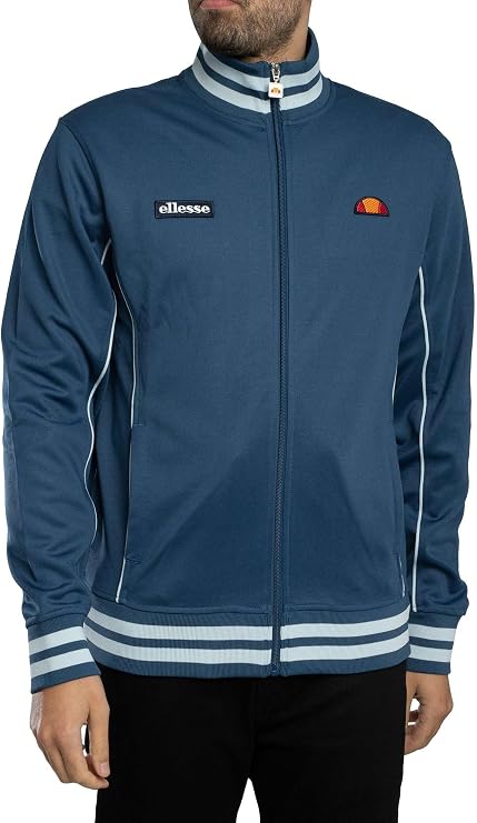 ellesse Men's Milan Track Jacket, Blue/Light Blue, XXL