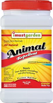 I Must Garden Deer, Rabbit and Groundhog Repellent All-Weather Granular Formula 5 lb. Shaker Jar