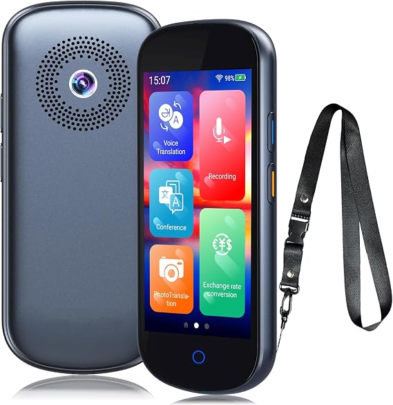Language Translator Device No WiFi Need,Two-Way AI Voice Translator, Real Time of 137 Language,Text/AI/Offline/Photo Instant Translation Device for Travel Business Learning-Light Grey