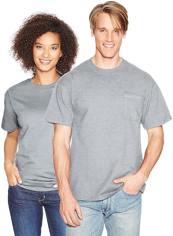Cotton T-Shirt with Pocket by Hanes