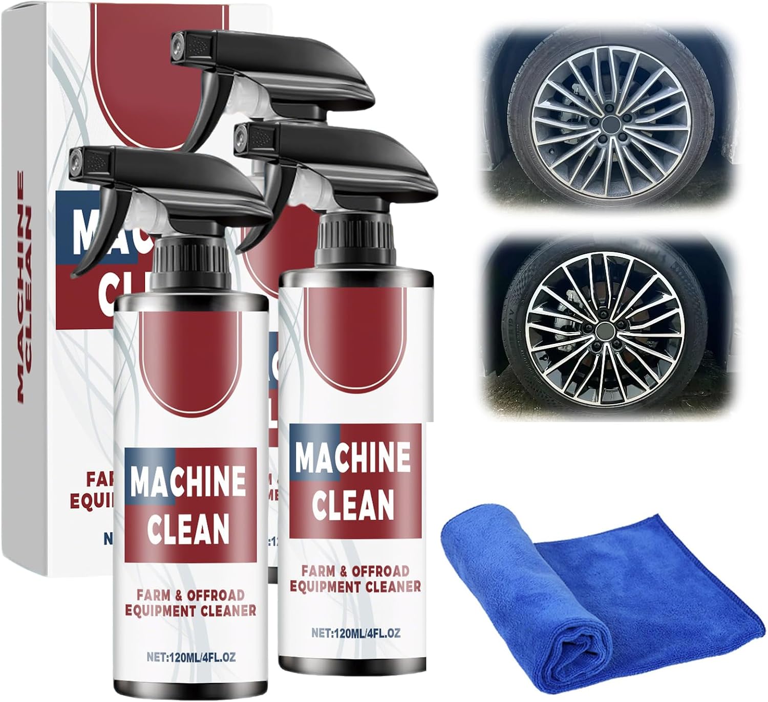 Machine Clean Spray, 2025 New 13 Supplies Machine Clean Spray, Heavy-Duty Outdoor All Purpose Cleaner for Car, Boats 3