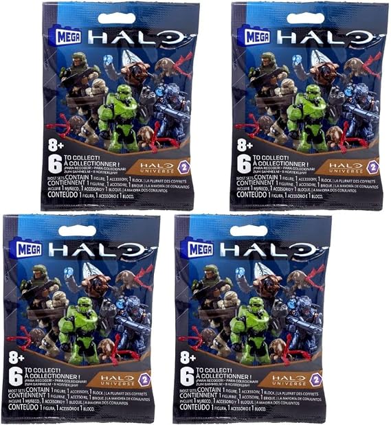 Mega Construx Halo Universe Series 2 Blind Bag Mini Figures (Pack of 4)