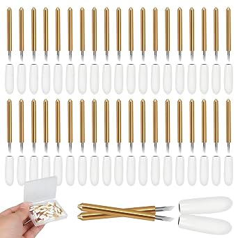 40PCS Premium Fine Point Blade, Fine Point Blade Replacement Compatible with Maker/Maker 3/Explore 3/Explore Air 2/Air, Paper Cutter Replacement Blade for Cardstock, Vinyl, Sticker