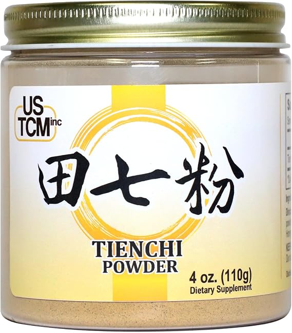 100% Pure Tienchi Powder Pseudoginseng Notoginseng Sanqi Powder Tienchi Ginseng Powder 120mesh (4oz)