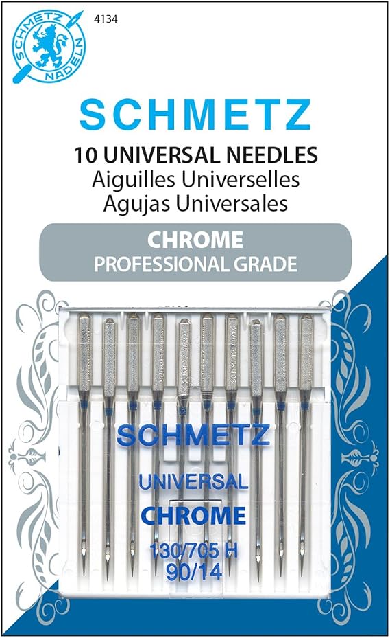 Schmetz Size Needle Chrome Universal Sz 90/14 10pc