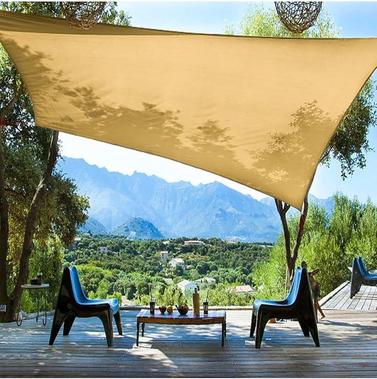 Gölgelik File Krem 2X3 Metre Bahçe Filesi Örtü Gölgeleme Kumaşı Tentesi Bej 3 X 2