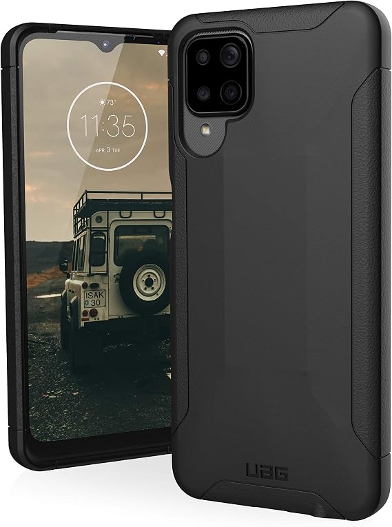 URBAN ARMOR GEAR UAG Designed for Samsung Galaxy A12 Case Scout Rugged Feather-Light Military Grade Drop Tested Protective Cover, Black