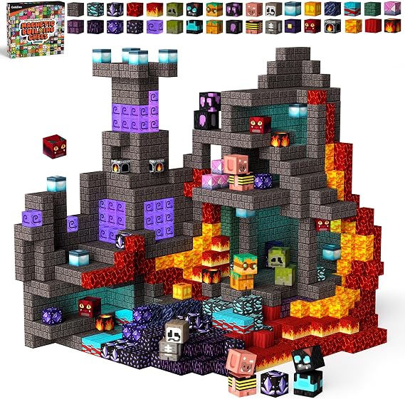 GobiDex 200PCS Magnetic Blocks Kids Building Toys for Boys Girls 3+