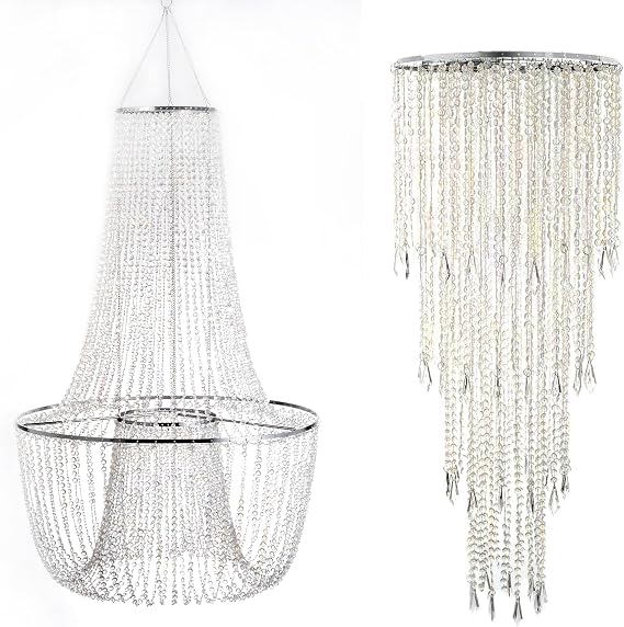 Beaded Chandeliers (H36+French Empire Chandelier