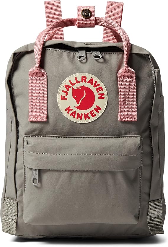 Fjallraven Kanken Mini Backpack - Compact Everyday Carry, Durable Vinylon Fabric - Travel, Fog/Pink | pack of 1