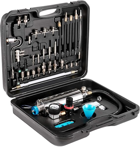 Non-dismantle Injector Cleaner 600ML - Automotive Fuel System Cleaner Tool Set for Pet-rol EFI Throttle (0-140PSI)