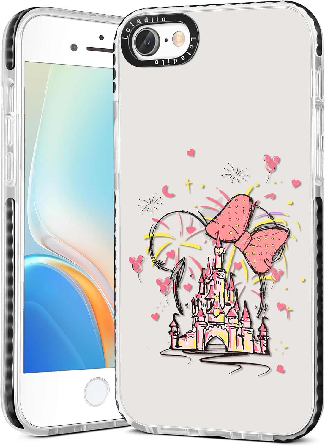 Cute Case for iPhone 66S78SE20202022 - for Women Girls Kawaii Funny Design Fun Aesthetic Castle Fashion Girly for Teens Pattern TPU Bumper Phone Covers