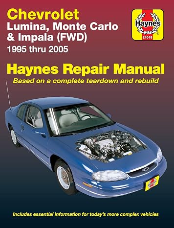 Chevrolet Lumina, Monte Carlo & Impala FWD (1995-2005) Haynes Repair Manual (Does Not Include Information Specific to Rear-Wheel Drive Impala Models or Supercharged Models)