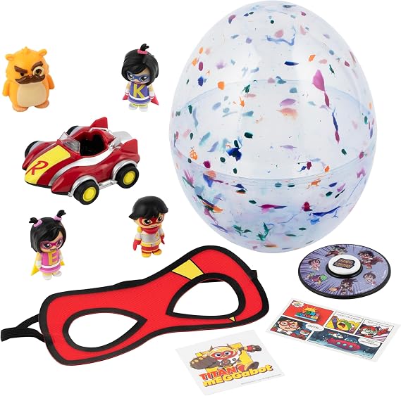 Ryans World The Movie Mega Microverse Egg, Discover 8 Exciting Mystery Toys Inside, Official Ryans World Toys for Boys & Girls 3+, Exclusive Blind Box Figures, 8Pcs