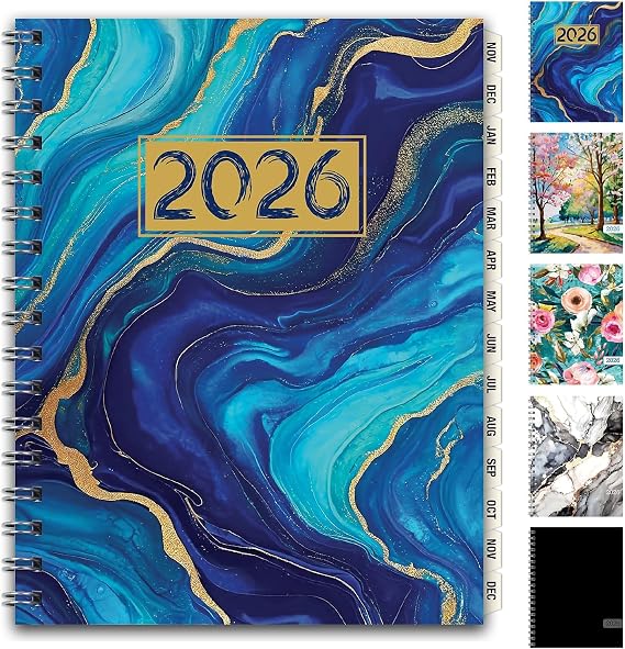 Global Printed Products 2026 5-Cover 8.5" x 11" Calendar Year Monthly Standard Planner, Paperboard Cover (NRY26-8511M-F)