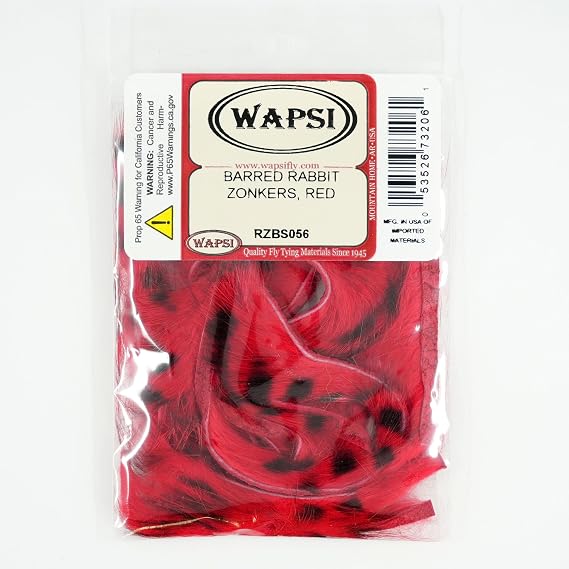 Wapsi Fishing Hook - Olive Barred Rabbit Zonkers, 1 Piece