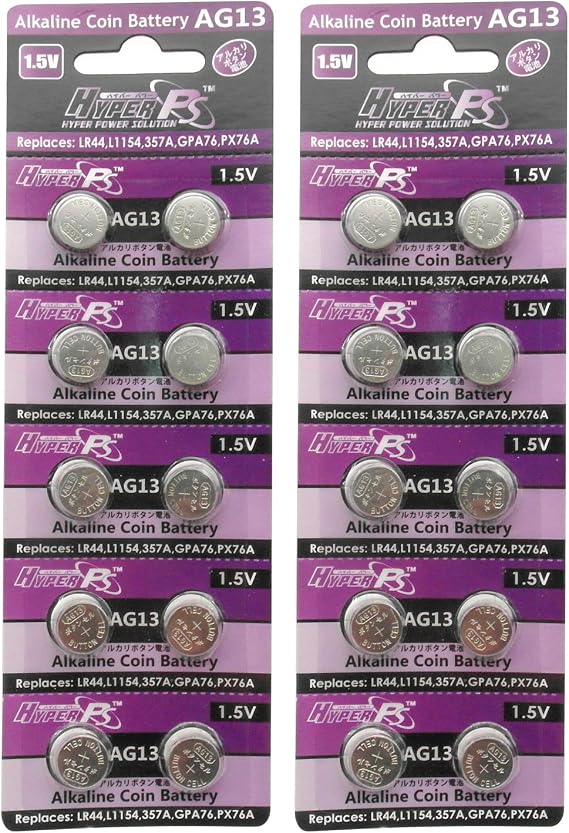 (20 pcs AG13 Alkaline 1.5V Button Cell Battery Single Use LR44 A76 G13R S76E MS76H MS76 Watch Toys Remotes Cameras